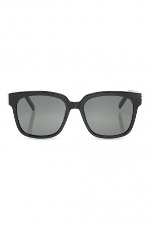 サングラス Saint Laurent SUN GLASS (543513Y9901 1000) Saint Laurent Women's Oversized Cat Eye Sunglasses, Shiny